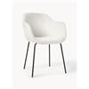 Westwing Collection Sedia con braccioli in teddy con seduta stretta Fiji
