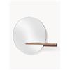 Westwing Collection Specchio rotondo da parete con ripiano in legno Sandro