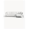 Westwing Collection Divano angolare con piedini in metallo Emma - Bianco