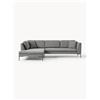 Westwing Collection Divano angolare con piedini in metallo Emma -