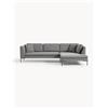 Westwing Collection Divano angolare con piedini in metallo Emma -