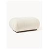 Westwing Collection Sgabello imbottito in tessuto teddy Stanley