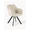 AC Design Sedia girevole con braccioli in velluto Lucie -