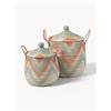Westwing Collection Set di 2 cesti con coperchio Mija