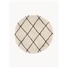 Westwing Collection Tappeto rotondo a pelo lungo fatto a mano Naima -