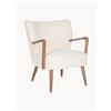 Bizzotto Poltrona lounge in teddy con braccioli Moritz