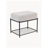 White Label Living Sgabello imbottito in bouclé Milou