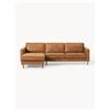 Westwing Collection Divano angolare in pelle riciclata Hunter