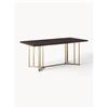 Westwing Collection Tavolo in legno di mango con motivo spina di pesce Luca, varie misure -