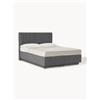 Westwing Collection Letto boxspring con contenitore Livia - Grigio