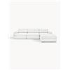 Westwing Collection Divano componibile 4 posti con poggiapiedi (sinistra/destra) Russell - Bianco