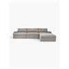 Westwing Collection Divano componibile 4 posti con poggiapiedi (sinistra/destra) Russell - Grigio