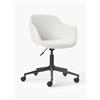 Westwing Collection Sedia da scrivania imbottita con seduta stretta Fiji - Bianco