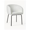 Westwing Collection Sedie con braccioli in bouclé Alani 2 pz