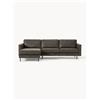 Westwing Collection Divano angolare in pelle riciclata Hunter