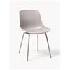 Westwing Collection Sedie in plastica con gambe in metallo Dave 2 pz