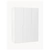 Westwing Collection Armadio componibile con ante battenti Leon, larg. 150 cm, in diverse varianti - Bianco