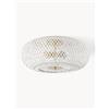 Westwing Collection Plafoniera di design in bambù bianco Evelyn