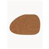 LIND DNA Tovaglietta americana dalla forma asimmetrica in pelle Curve 4 pz - Marrone chiaro