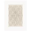 Westwing Collection Tappeto boho in cotone fatto a mano con motivo a rombi e frange Bina