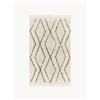 Westwing Collection Tappeto boho in cotone fatto a mano con motivo a rombi e frange Bina