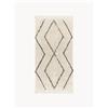 Westwing Collection Tappeto boho in cotone fatto a mano con motivo a rombi e frange Bina