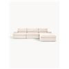 Westwing Collection Divano componibile 4 posti con poggiapiedi (sinistra/destra) Russell - Beige