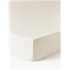 Westwing Collection Lenzuolo con angoli topper in raso di cotone Premium -