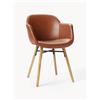 Westwing Collection Sedia con braccioli in similpelle con seduta stretta Fiji