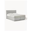 Westwing Collection Letto boxspring con contenitore Livia - Grigio