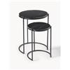 Westwing Collection Set di 2 tavolini in marmo Ella