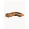 Westwing Collection Divano angolare XL componibile 4 posti in pelle Lennon