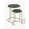 Westwing Collection Set di 2 tavolini in marmo Ella