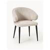 Westwing Collection Sedia con braccioli in bouclé Celia