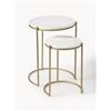 Westwing Collection Set di 2 tavolini in marmo Ella