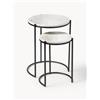 Westwing Collection Set di 2 tavolini in marmo Ella