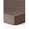 Westwing Collection Lenzuolo con angoli topper in raso di cotone Comfort