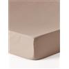 Westwing Collection Lenzuolo con angoli topper in raso di cotone Premium -