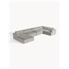 Westwing Collection Divano XL in velluto a coste Melva - Grigio