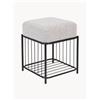 White Label Living Pouf contenitore in bouclé Milou