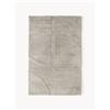 Westwing Collection Tappeto soffice a pelo lungo con motivo in rilievo Jade - Grigio