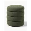 Westwing Collection Pouf imbottito in teddy con contenitore Alto