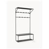Westwing Collection Appendiabiti da parete in metallo Nash - Nero