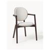 Westwing Collection Sedia in legno con rivestimento bouclé Maia