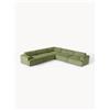 Westwing Collection Divano angolare XL in velluto a coste Melva - Verde