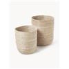 Westwing Collection Set di 2 cesti rotondi in fibra naturale Aleya