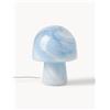 Westwing Collection Lampada da tavolo piccola effetto marmo Talia - Blu