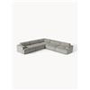 Westwing Collection Divano angolare XL in velluto a coste Melva - Grigio