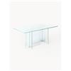 Westwing Collection Tavolo in vetro Anouk, 180 x 90 cm
