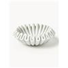 Westwing Collection Ciotola decorativa fatta a mano in marmo Santorini, Ø 18 cm - Bianco